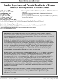 Cover page: Enroller Experience and Parental Familiarity of Disease Influence Participation in a Pediatric Trial