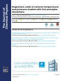 Cover page: Magnesium oxide at extreme temperatures and pressures studied with first-principles simulations