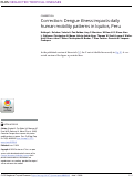 Cover page: Correction: Dengue illness impacts daily human mobility patterns in Iquitos, Peru