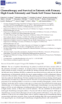 Cover page: Chemotherapy and Survival in Patients with Primary High-Grade Extremity and Trunk Soft Tissue Sarcoma