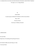 Cover page: A Literature Review on Factors Associated with Adverse Reactions to the COVID-19 Pandemic: The Impact on U.S. College Students