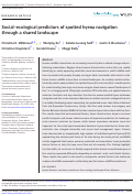 Cover page: Social-ecological predictors of spotted hyena navigation through a shared landscape.