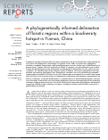 Cover page: A phylogenetically informed delineation of floristic regions within a biodiversity hotspot in Yunnan, China