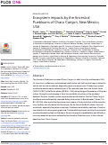 Cover page: Ecosystem impacts by the Ancestral Puebloans of Chaco Canyon, New Mexico, USA