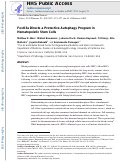 Cover page: FOXO3A directs a protective autophagy program in haematopoietic stem cells.