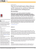 Cover page: How Can the Health System Retain Women in HIV Treatment for a Lifetime? A Discrete Choice Experiment in Ethiopia and Mozambique