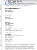 Cover page: Anxiety in Angelman Syndrome.