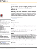 Cover page: Proton Pump Inhibitor Usage and the Risk of Myocardial Infarction in the General Population