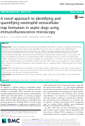 Cover page: A novel approach to identifying and quantifying neutrophil extracellular trap formation in septic dogs using immunofluorescence microscopy