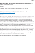 Cover page: Paper integration: The structural constraints and consequences of the US refugee resettlement program