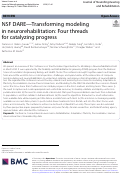 Cover page: NSF DARE-Transforming modeling in neurorehabilitation:&nbsp;Four threads for catalyzing progress.