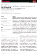 Cover page: Interacting effects of pollination, water and nutrients on fruit tree performance