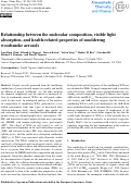 Cover page: Relationship between the molecular composition, visible light absorption, and health-related properties of smoldering woodsmoke aerosols