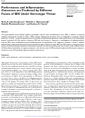 Cover page: Performance and Inflammation Outcomes are Predicted by Different Facets of SES Under Stereotype Threat