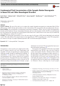 Cover page: Cerebrospinal Fluid Concentrations of the Synaptic Marker Neurogranin in Neuro-HIV and Other Neurological Disorders.