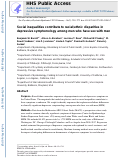 Cover page: Social inequalities contribute to racial/ethnic disparities in depressive symptomology among men who have sex with men