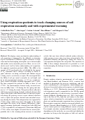 Cover page: Using respiration quotients to track changing sources of soil respiration seasonally and with experimental warming