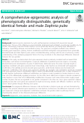 Cover page: A comprehensive epigenomic analysis of phenotypically distinguishable, genetically identical female and male Daphnia pulex