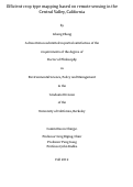 Cover page: Efficient crop type mapping based on remote sensing in the Central Valley, California