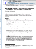 Cover page: Brief Report: No Difference in Urine Tenofovir Levels in Patients Living With HIV on Unboosted Versus Dose-Adjusted Boosted Tenofovir Alafenamide