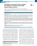 Cover page: Feasibility of Incremental 2-Times Weekly Hemodialysis in Incident Patients With Residual Kidney Function