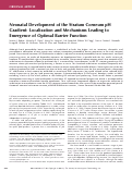 Cover page: Neonatal Development of the Stratum Corneum pH Gradient: Localization and Mechanisms Leading to Emergence of Optimal Barrier Function