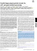 Cover page: Parallel hippocampal-parietal circuits for self- and goal-oriented processing