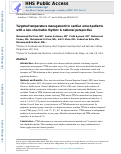 Cover page: Targeted temperature management in cardiac arrest patients with a non-shockable rhythm: A national perspective