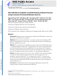 Cover page: Interindividual Variability in Self-Monitoring of Blood Pressure Using Consumer-Purchased Wireless Devices