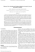 Cover page: Planetary Wave Breaking and Nonlinear Reflection: Seasonal Cycle and Interannual Variability