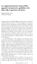 Cover page: La rappresentazione impossibile: appunti sul percorso gaddiano dai <em>Diari</em> alla <em>Cognizione del dolore</em>