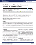 Cover page: The violin model: Looking at community networks for dynamic allostery.