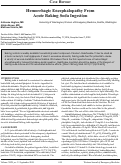 Cover page: Hemorrhagic Encephalopathy From Acute Baking Soda Ingestion