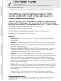 Cover page: The Relationship Between Endplate Pathology and Patient-reported Symptoms for Chronic Low Back Pain Depends on Lumbar Paraspinal Muscle Quality.