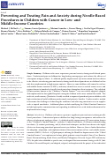 Cover page: Preventing and Treating Pain and Anxiety during Needle-Based Procedures in Children with Cancer in Low- and Middle-Income Countries.