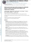 Cover page: Mild Traumatic Brain Injury Burden Moderates the Relationship Between Cognitive Functioning and Suicidality in Iraq/Afghanistan-Era Veterans