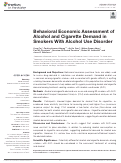 Cover page: Behavioral Economic Assessment of Alcohol and Cigarette Demand in Smokers With Alcohol Use Disorder