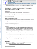 Cover page: Development of an Ultra High Resolution PET Scanner for Imaging Rodent Paws: PawPET