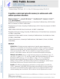 Cover page: Cognitive control and episodic memory in adolescents with autism spectrum disorders