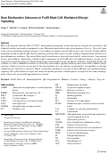 Cover page: New Mechanistic Advances in FcεRI-Mast Cell-Mediated Allergic Signaling.