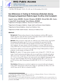 Cover page: Sex Differences in Testing for Pulmonary Embolism Among Emergency Department Patients Aged 18–49 by Chief Complaint