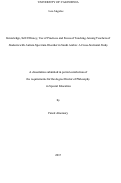 Cover page: Knowledge, Self-Efficacy, Use of Practices and Focus of Teaching Among Teachers of Students with Autism Spectrum Disorder in Saudi Arabia: A Cross-Sectional Study