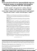 Cover page: Serum-derived bovine immunoglobulin isolate increases peripheral and mucosal CD4 T cell count in patients with HIV enteropathy