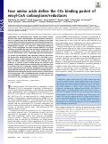 Cover page: Four amino acids define the CO2 binding pocket of enoyl-CoA carboxylases/reductases