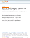 Cover page: Single-site catalyst promoters accelerate metal-catalyzed nitroarene hydrogenation