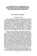 Cover page: A Contractual Approach to Indigenous Self-Determination in Aotearoa/New Zealand