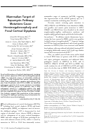 Cover page: Mammalian target of rapamycin pathway mutations cause hemimegalencephaly and focal cortical dysplasia