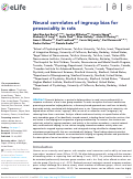 Cover page: Neural correlates of ingroup bias for prosociality in rats