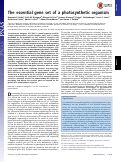 Cover page: The essential gene set of a photosynthetic organism