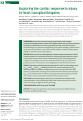 Cover page: Exploring the cardiac response to injury in heart transplant biopsies.